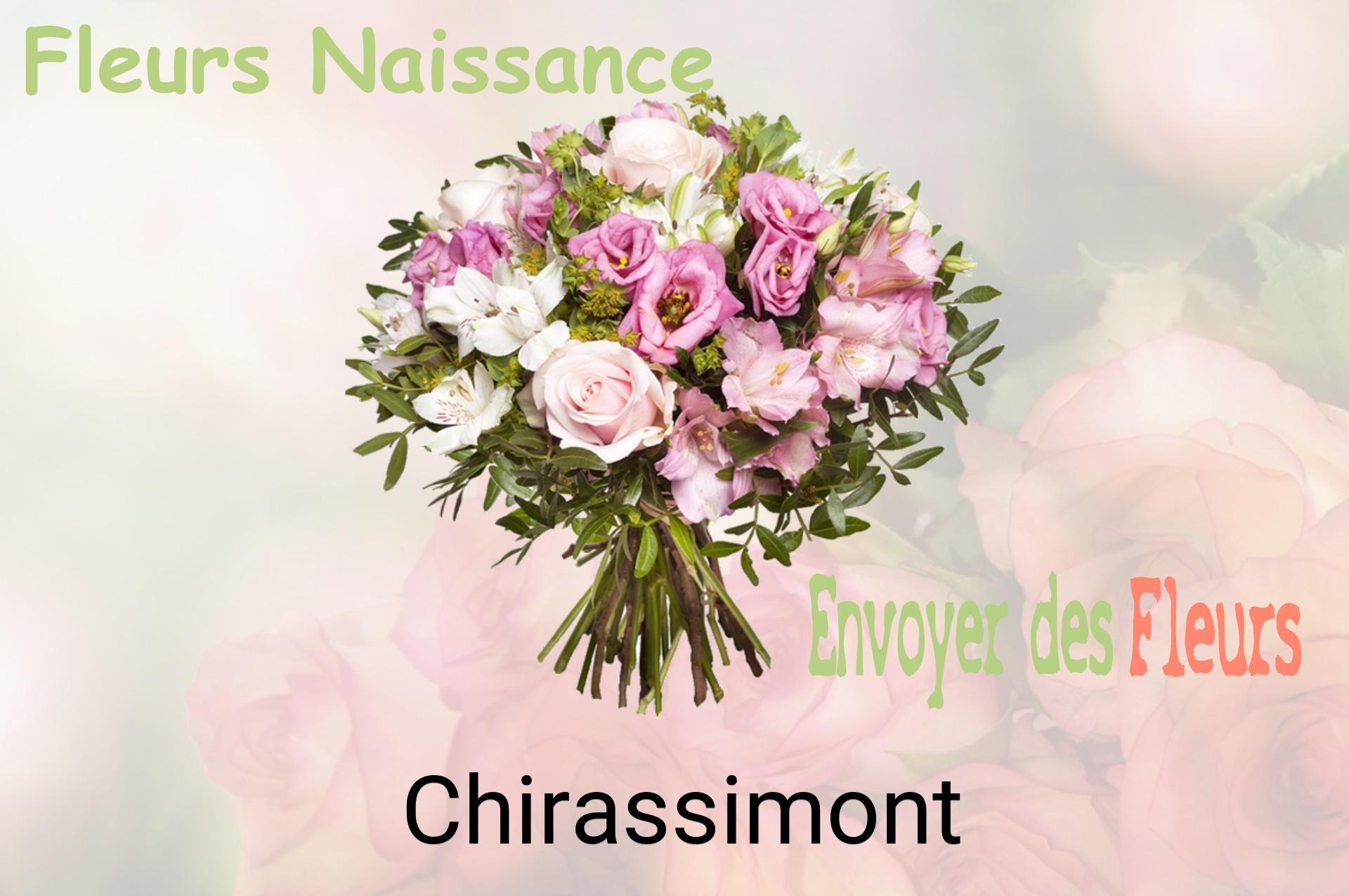 Bouquet de fleurs de naissance livré à Chirassimont